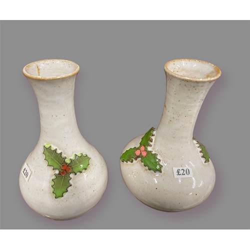 3 - Two Christmas vases