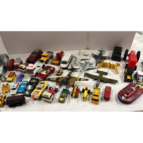 9 - COLLECTION OF PLAY WORN DIE CAST MODELS SOME BY CORGI AND OTHER