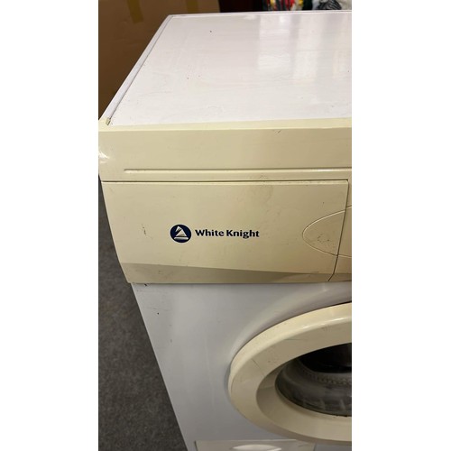 144 - WORKING WHITE NIGHT CONDENSER TUMBLE DRYER BUT NEEDS NEW DOOR CATCH SEE PICTURES