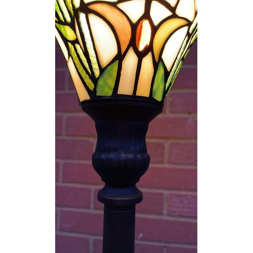 390 - TALL TIFFANY STYLE STANDARD LAMP