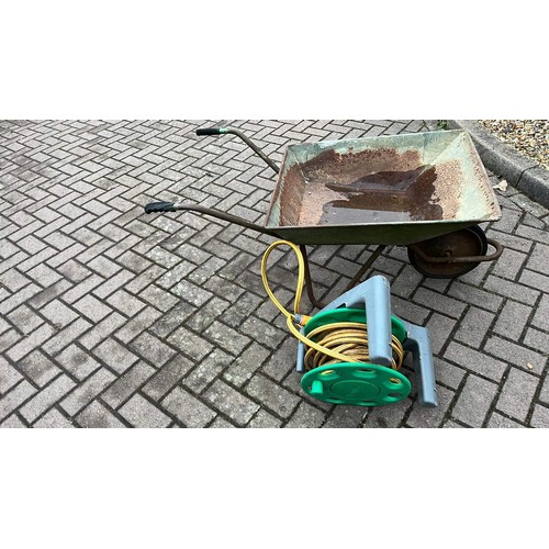 388 - WHEEL BARROW AND HOSE PIPE