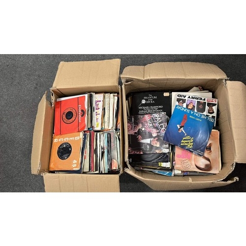 306 - TWO BOXES OF MIXED ARTIST AND MUSIC 45s