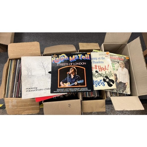 302 - FOUR BOXES OF MIXED ARTIST AND MUSIC LPS