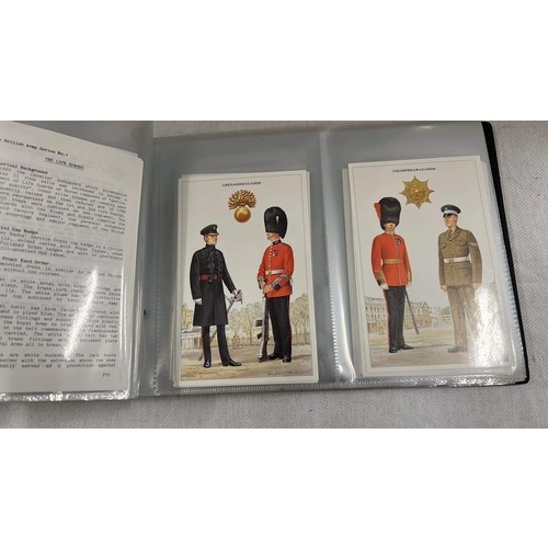 235 - BROWN FOLDER OF OVER 40 MILITARY UNIFORM POST CARDS