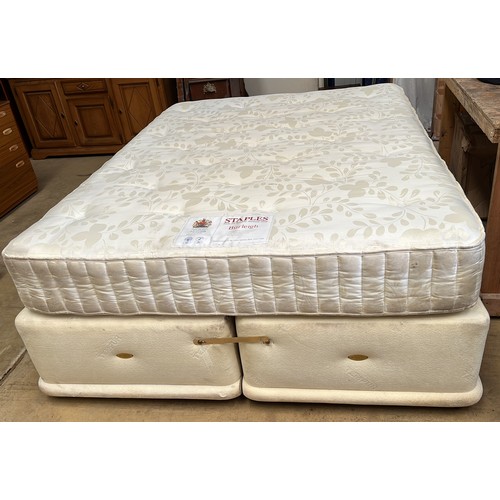 436 - DOUBLE DIVAN BED SET WITH STORAGE DOES HAVE MARKS SEE PICTURES