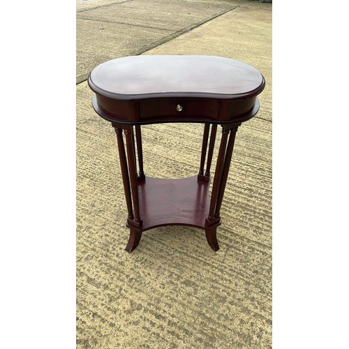 409 - MAHOGANY HALL TABLE WITH DRAWER