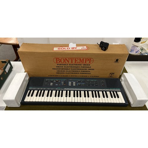 316 - BONTEMPI BOXED PORTABLE ELECTRONIC ORGAN STEREO-MIDI ES 5800