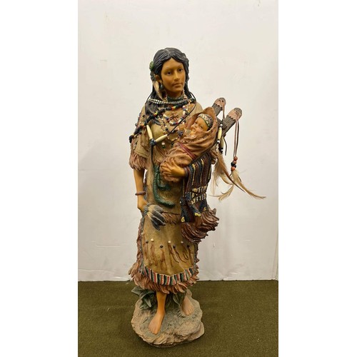 342 - NATIVE AMERICAN FEMALE SCULPTURE