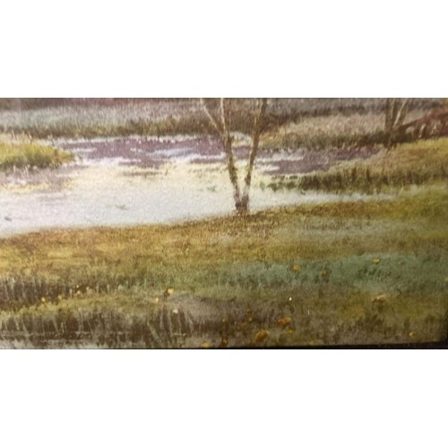 335 - EDWARDIAN BLACK FRAMED WATER COLOUR