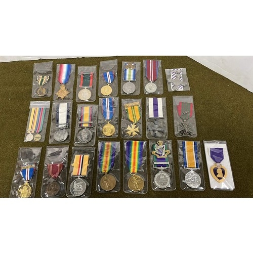 328 - COLLECTION OF REPRODUCTION MILITARY MEDALS