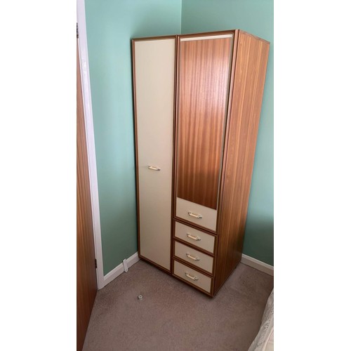 258 - SINGLE COMBIE WARDROBE IN TWO TONE FINISH