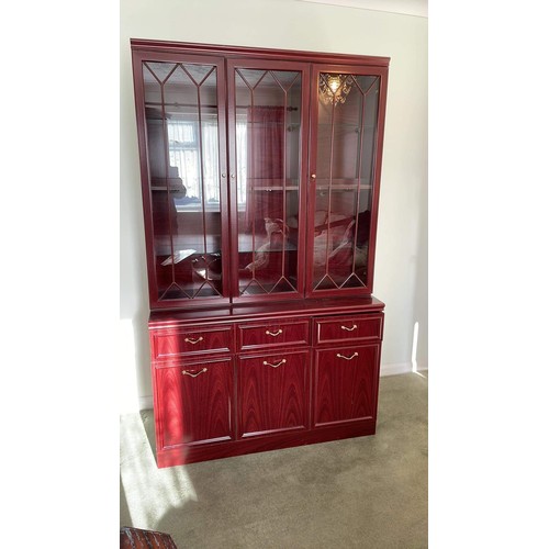 254 - MAHOGANY EFFECT LOUNGE UNIT