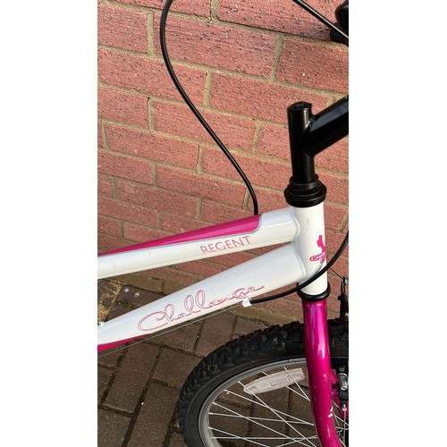 277 - PINK AND WHITE LADIES BIKE BY CHALLENGE