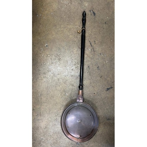 58 - LONG HANDLED COPPER BED PAN