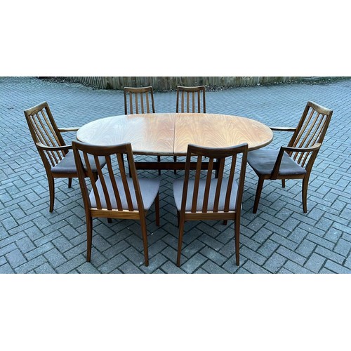 343 - G PLAN EXTENDING TABLE WITH LEAF AND CHAIRS SET