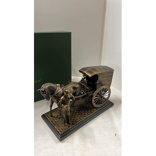 65 - Large ringtons horse and carriage in large green box