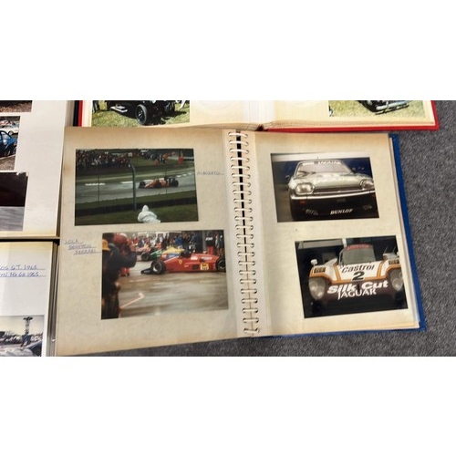 58 - FOLDERS OF RACING CARS PHOTOS AND LOTUS R26 WHEEL NUT PLUS OLD TAX DISCS