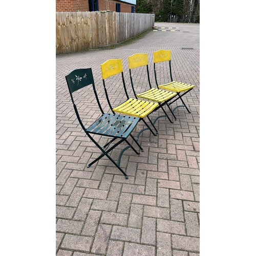 330 - FOUR METAL FOLDING GARDEN CHAIRS