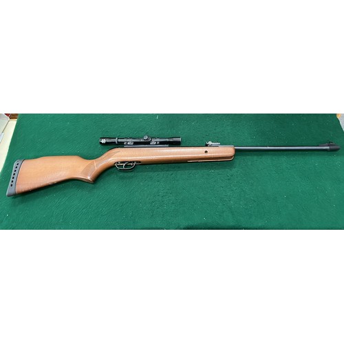 23 - GAMO .22 MAGNUM 3000 BREAK BERREL SPRING AIR RIFLE WORKING WITH BEECH STOCK