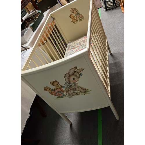 78 - VINTAGE BABY COT WITH MATTRESS