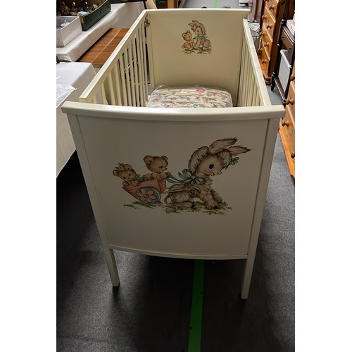 78 - VINTAGE BABY COT WITH MATTRESS