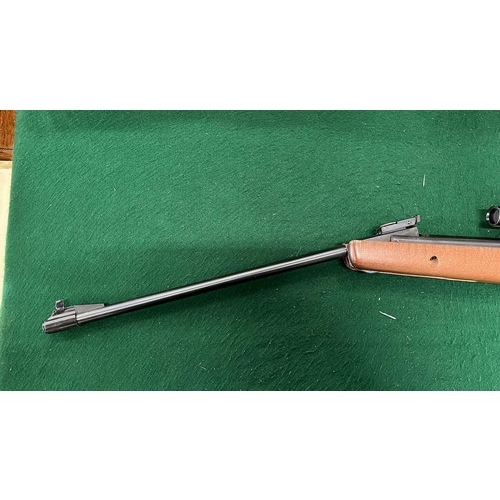 23 - GAMO .22 MAGNUM 3000 BREAK BERREL SPRING AIR RIFLE WORKING WITH BEECH STOCK