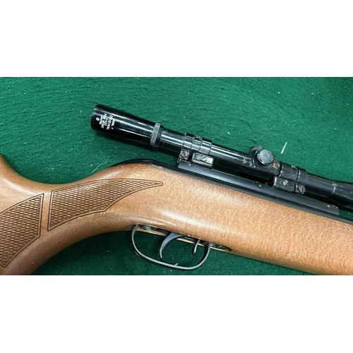 23 - GAMO .22 MAGNUM 3000 BREAK BERREL SPRING AIR RIFLE WORKING WITH BEECH STOCK