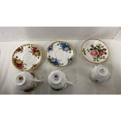 534 - ROYAL ALBERT  TEA AND COFFEE CUPS WITH SAUCERS