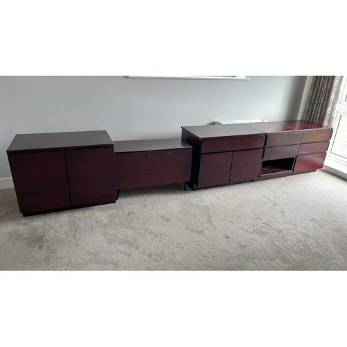 225A - 5 DANISH MAHOGANY FINISH UNITS