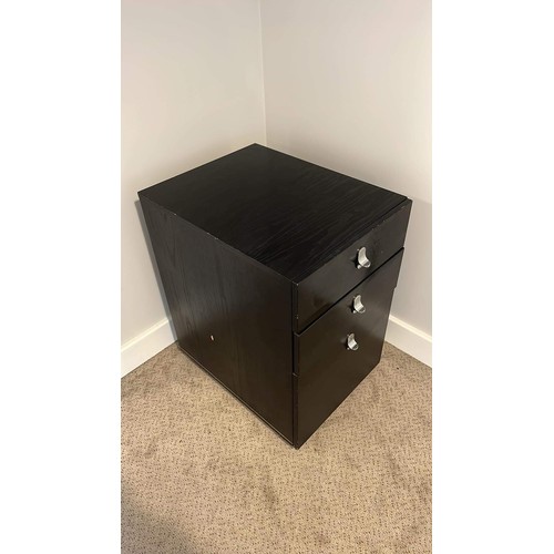 230A - BLACK 3 DRAWER CHEST