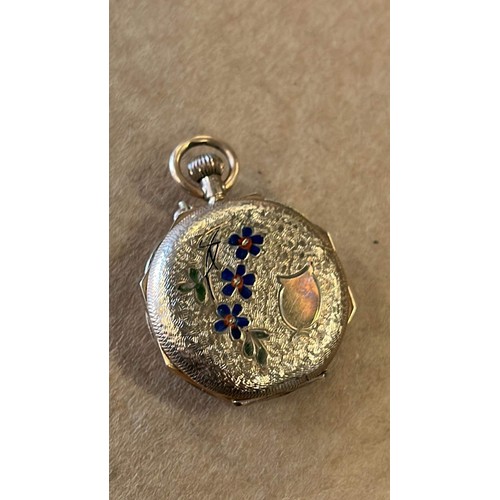 377 - 9CT GOLD POCKET WATCH - SEE ALL PICTURES BOW IS DAMAGED