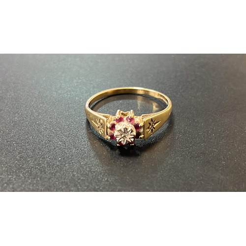 635 - 9CT GOLD RING - WEIGHT 1.96G