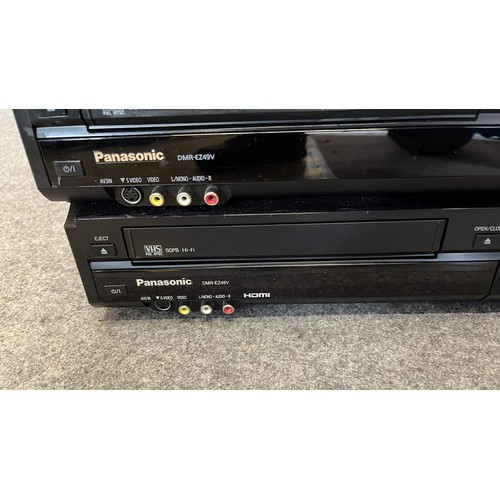 110 - 2 X PANASONIC DVD AND VHS UNITS