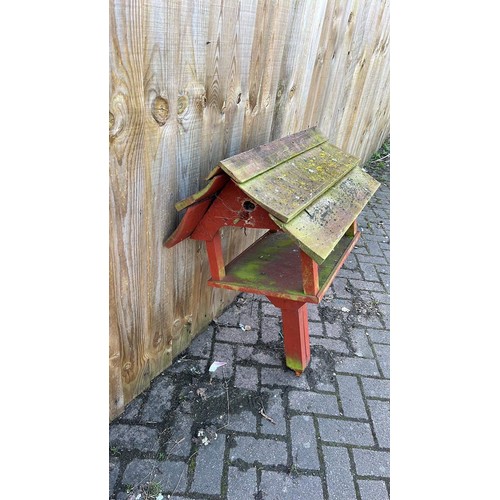 60 - WOODEN BIRD TABLE