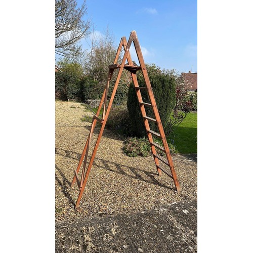 70 - VERY TALL WOODEN STEP LADDER