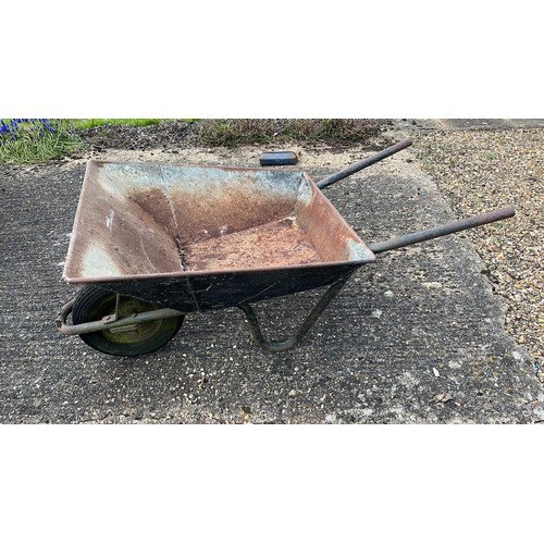 66 - LARGE VINTAGE WHEEL BARROW