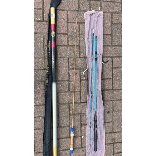 19 - FISHING RODS PLUS A TOPIC 8000 POLE