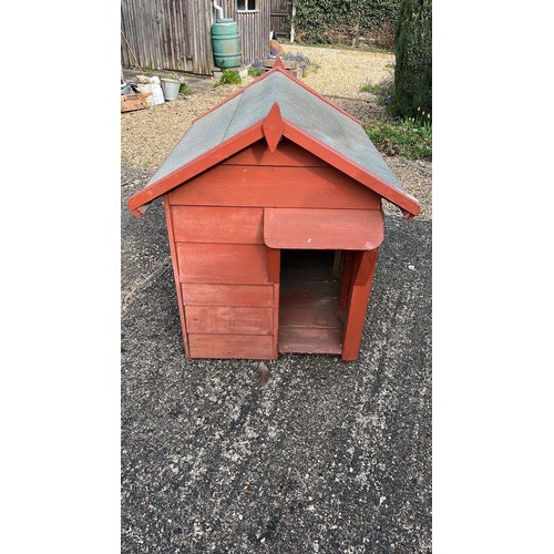 27 - WOODEN DOG KENNEL