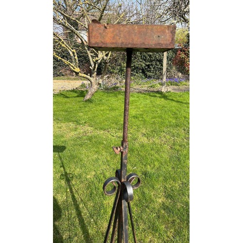 25 - WROUGHT IRON BIRD TABLE