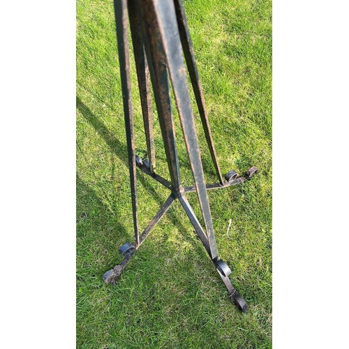 25 - WROUGHT IRON BIRD TABLE