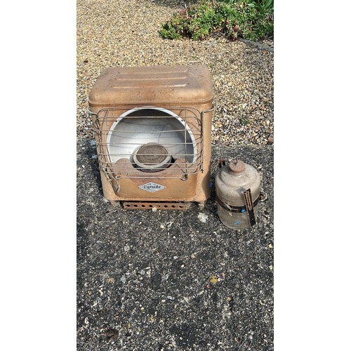 35 - VINTAGE FYRSIDE OIL HEATER SEE ALL PICTURES