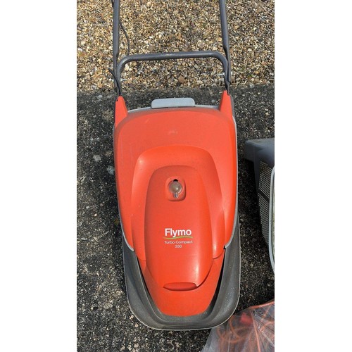 53 - FLYMO HOVER MOWER WITH EXTRA BUCKET