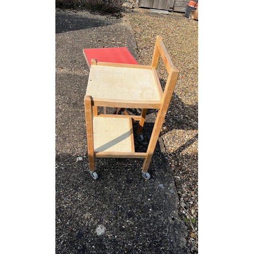 56 - FOLDING TABLE AND TROLLY