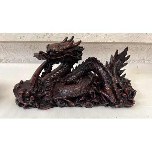 28 - RED CARVED DRAGON
