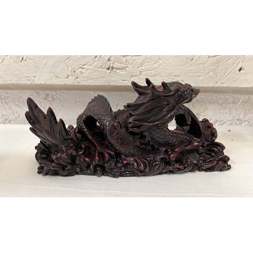 28 - RED CARVED DRAGON