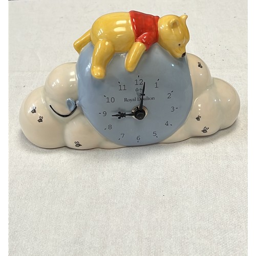 19 - ROYAL DOULTON WINNIE POOH HOW SWEET TO BE A CLOUD CLOCK WP 24