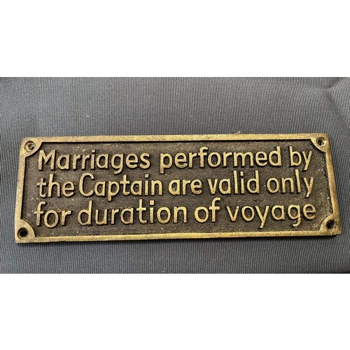 38 - BRASS MARRIAGES SIGN