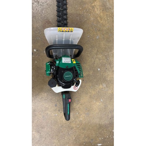 364 - PETROL POWERED HEDGE TRIMMER IN GREEN USED