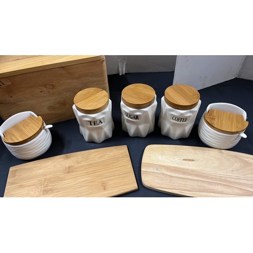 291 - TWO TONE KITCHEN STORAGE SET