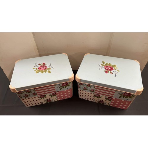 300 - TWO PLASTIC FLOWER STORAGE BOXES